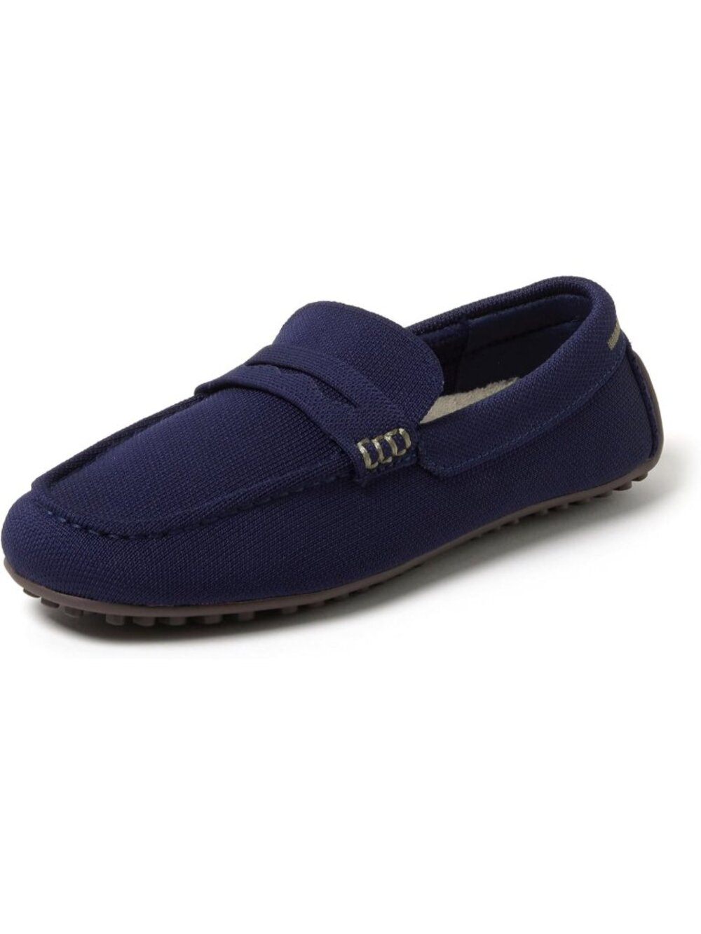 Women's Navy Closed Toe Dear Foam Slip On Hazel Loafer Slipper Shoe